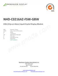 NHD-C0216AZ-FSW-GBW Datasheet Cover