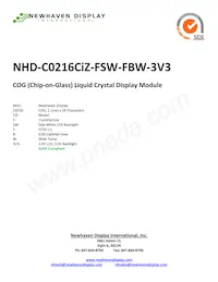 NHD-C0216CIZ-FSW-FBW-3V3數據表 封面