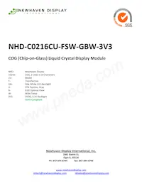 NHD-C0216CU-FSW-GBW-3V3數據表 封面