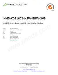NHD-C0216CZ-NSW-BBW-3V3 Datasheet Copertura