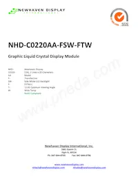 NHD-C0220AA-FSW-FTW數據表 封面