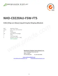 NHD-C0220AU-FSW-FTS Datenblatt Cover