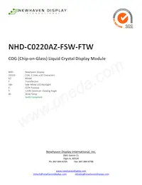 NHD-C0220AZ-FSW-FTW Datasheet Copertura