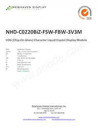 NHD-C0220BIZ-FSW-FBW-3V3M Datenblatt Cover