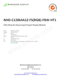 NHD-C12864A1Z-FS(RGB)-FBW-HT1 Datasheet Cover