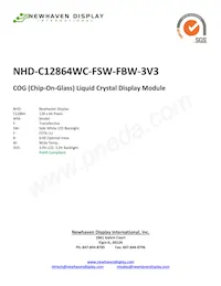 NHD-C12864WC-FSW-FBW-3V3 Datasheet Cover