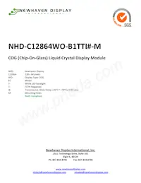 NHD-C12864WO-B1TTI#-M Datasheet Cover