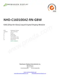 NHD-C160100AZ-RN-GBW Datenblatt Cover
