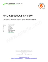 NHD-C160100CZ-RN-FBW Datenblatt Cover