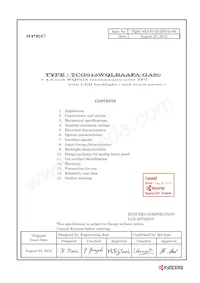 TCG043WQLBAAFA-GA50 Datasheet Cover