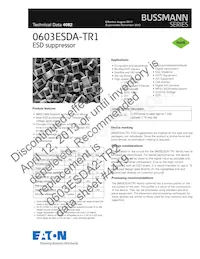 0603ESDA-TR1 Datenblatt Cover