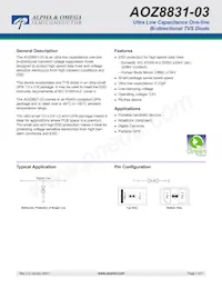 AOZ8831DT-03 Datasheet Cover