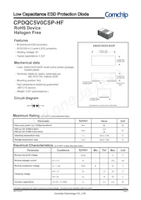 CPDQC5V0CSP-HF Datasheet Cover