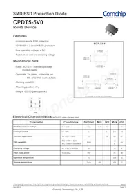 CPDT5-5V0 Datasheet Cover