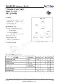 CPDT5-5V0C-HF Datenblatt Cover