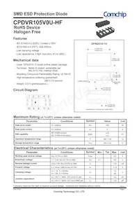 CPDVR105V0U-HF Datasheet Cover