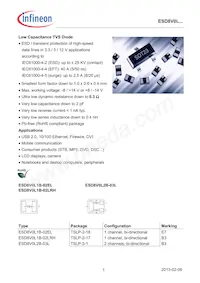 ESD8V0L1B-02LRH E6433 Datasheet Cover