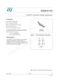 ESDA18-1F2 Datasheet Cover