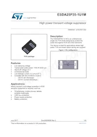 ESDA25P35-1U1M Datasheet Cover