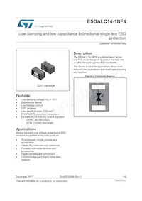 ESDALC14-1BF4 Datasheet Cover