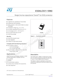 ESDALC6V1-1BM2 Datasheet Cover