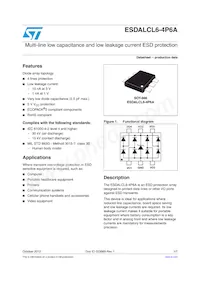 ESDALCL6-4P6A Datasheet Cover