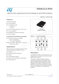 ESDALCL6-4P6A 데이터 시트 표지