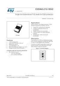 ESDAVLC12-1BV2 Datasheet Cover