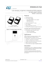 ESDAXLC5-1U2 Datasheet Cover