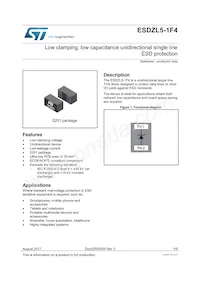 ESDZL5-1F4 Datasheet Cover