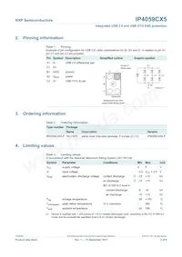 IP4059CX5/LF Datasheet Page 2