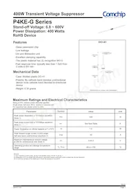 P4KE600-G Datasheet Copertura