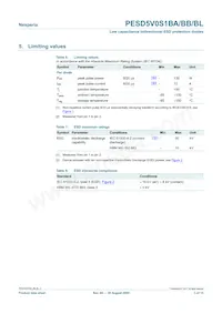PESD5V0S1BB/6Z Datasheet Page 3