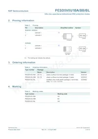 PESD5V0U1BAF Datasheet Page 2