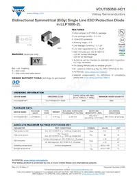 VCUT0505B-HD1-GS08 Datasheet Cover