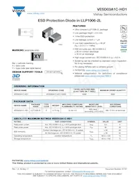 VESD03A1C-HD1-GS08 Datasheet Cover