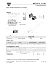 VESD05A1C-02Z-GS08 Datasheet Cover