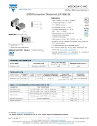 VESD05A1C-HD1-GS08 Datasheet Cover