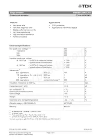 B88069X2243T203 Datasheet Pagina 2