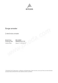 B88069X2351C102 Datasheet Cover