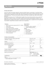 B88069X2630T502 Datasheet Pagina 2