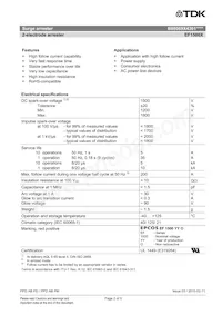 B88069X4301T502 Datasheet Pagina 2