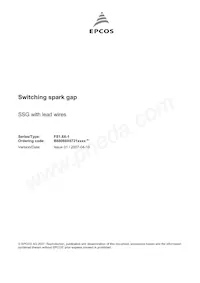 B88069X6721T502 Datasheet Cover