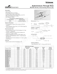 TR1/MCRW15A Datasheet Cover