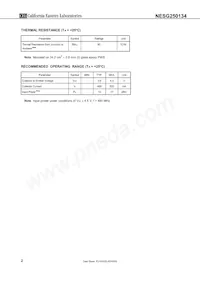 NESG250134-T1-AZ Datasheet Pagina 2