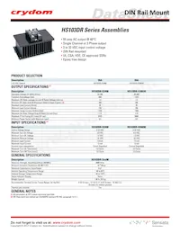 HS103DR-D53TP25D Datasheet Cover