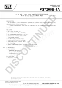 PS7200B-1A-F3-A Datasheet Cover