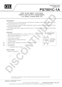 PS7801C-1A-A Datenblatt Cover