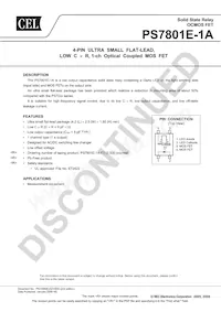 PS7801E-1A-F3-A Datenblatt Cover