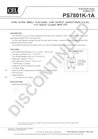 PS7801K-1A-F3-A Datasheet Cover
